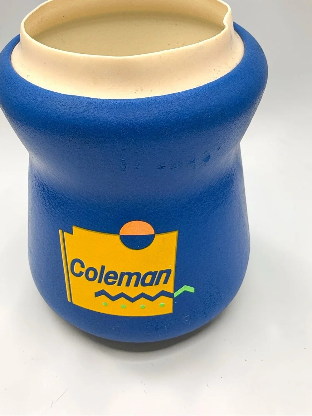 Vintage Coleman Tuffoam Koozie Insulated Can Cooler Blue Retro Springfield, MO - Picture 4 of 16